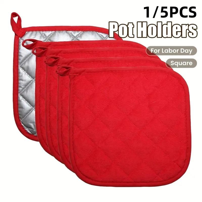 1/2PCS Heat Resistant Towel Pot Holders Cotton Non-slip Mat Holder Hot Pads Table Placemat Accessories Kitchen Baking