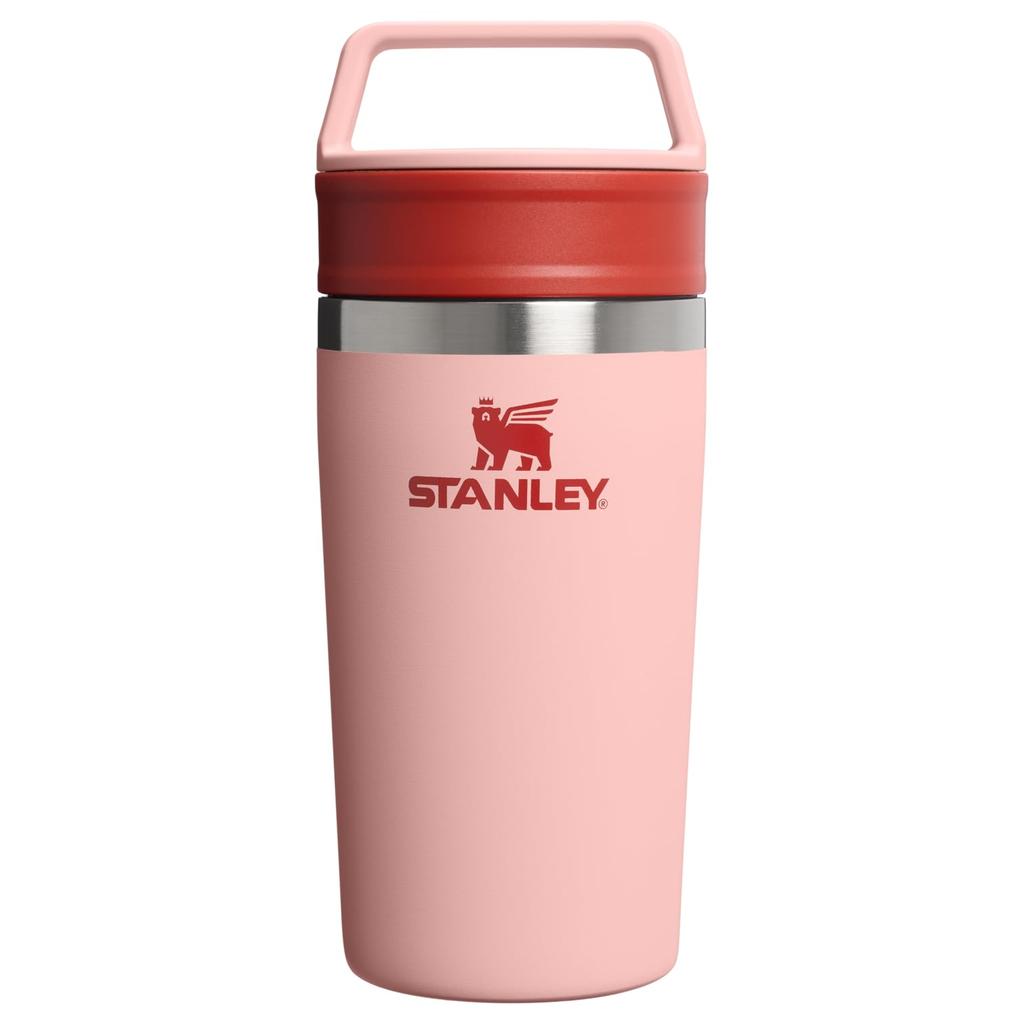 STANLEY 1913 Cafe To Go Travel Vacuum Insulated Peach 12oz Mug, Rose, 0.35L