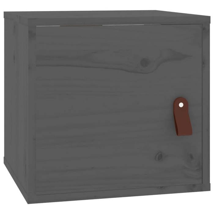 818359 vidaXL Wall Cabinet Grey 31.5x30x30 Cm Solid Pine Wood