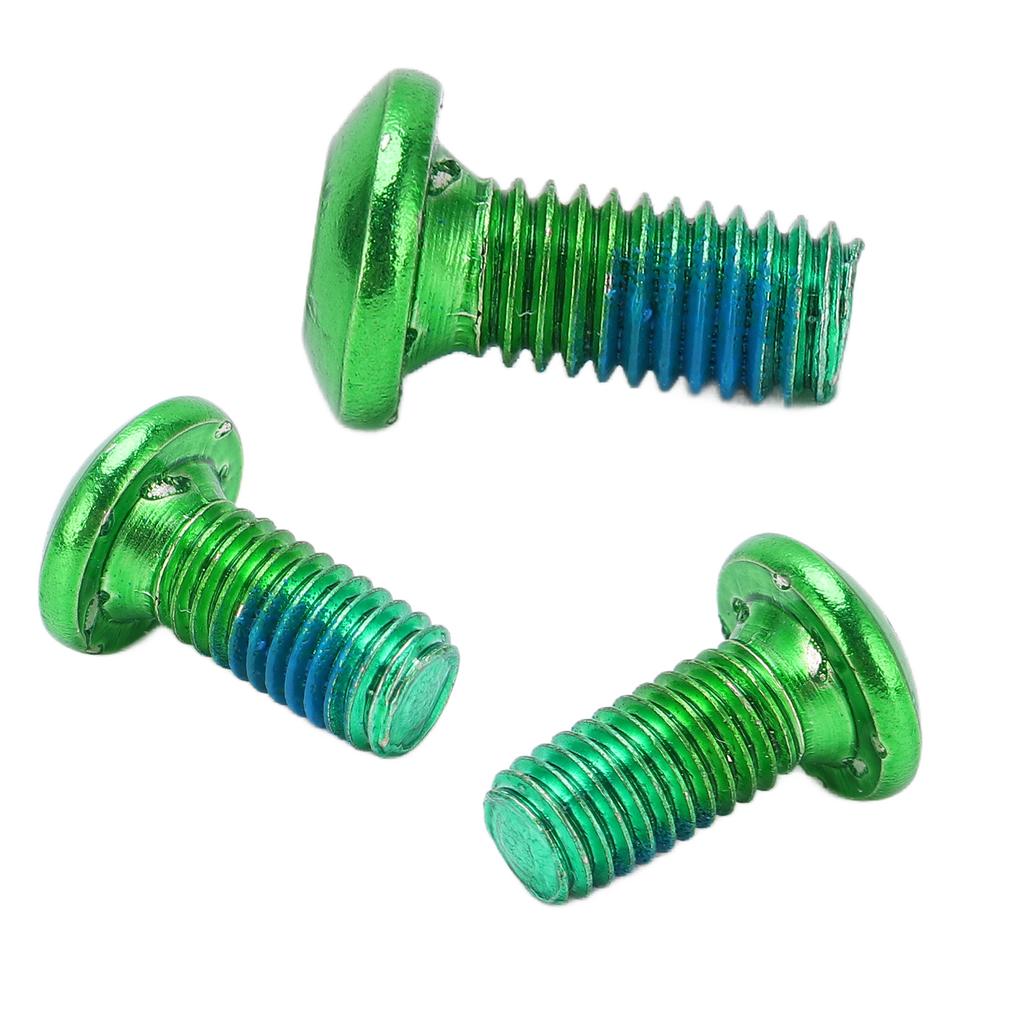 12pcs M5x11.5mm Bicycle Disc Brake Rotor Bolts Screws Alloy Disc Rotor Screws for Mountain BikeGreen, 12 Pcs set