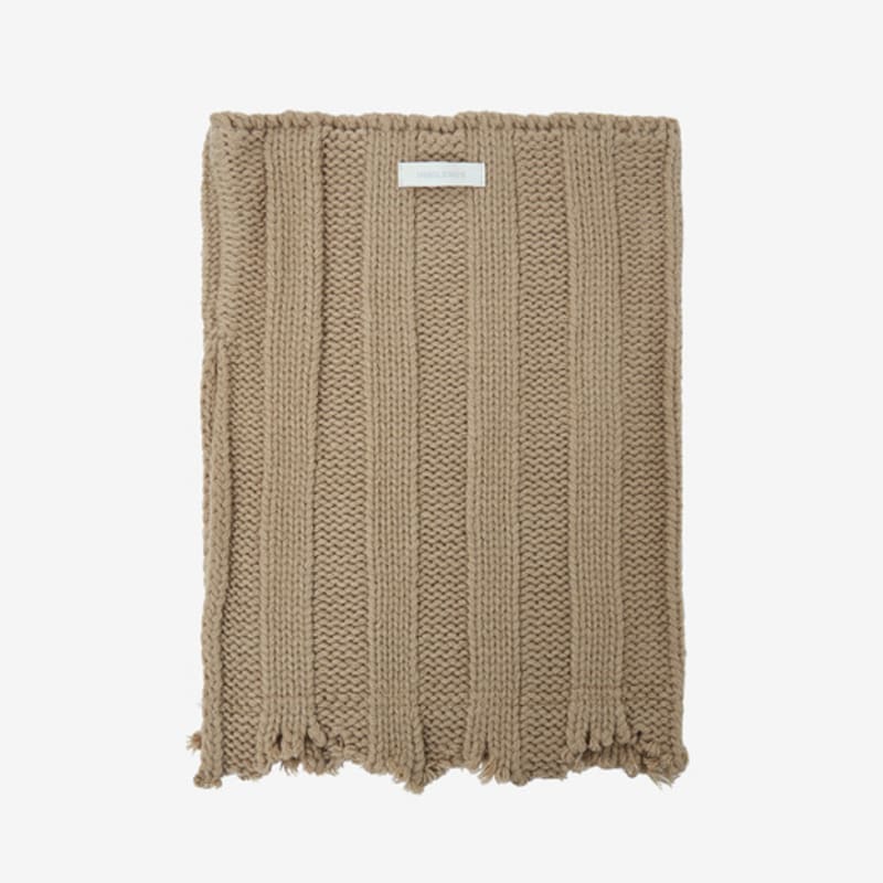 

INSILENCE WOMEN Distressed Knit Neck Warmer BEIGE F
