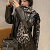 New Retro Leopard Tassel Scarf Women Classic Thickened Warm Shawl Y2K Korean Fringed Shawl