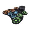 Electronic Drum Set with 2 Speaker Roll Up Drum Pad 9 Pads Supports MIDI Various Audio Connection Headphone Jack 18