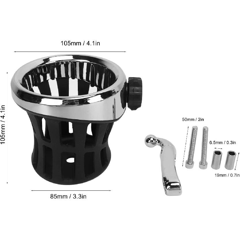 Motorcycle Cup Holder Car Cup Holder Car Cup Holder Aluminum Rubber Motorcycle Handlebar Drink Mount Replacement for Gold Wing