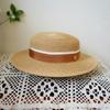 French Retro Elegant Wide Brim Low Top Flat Top Top Top Hat Women'S Summer Sunshade Sun Protection Holiday Beach Sun Straw Hat
