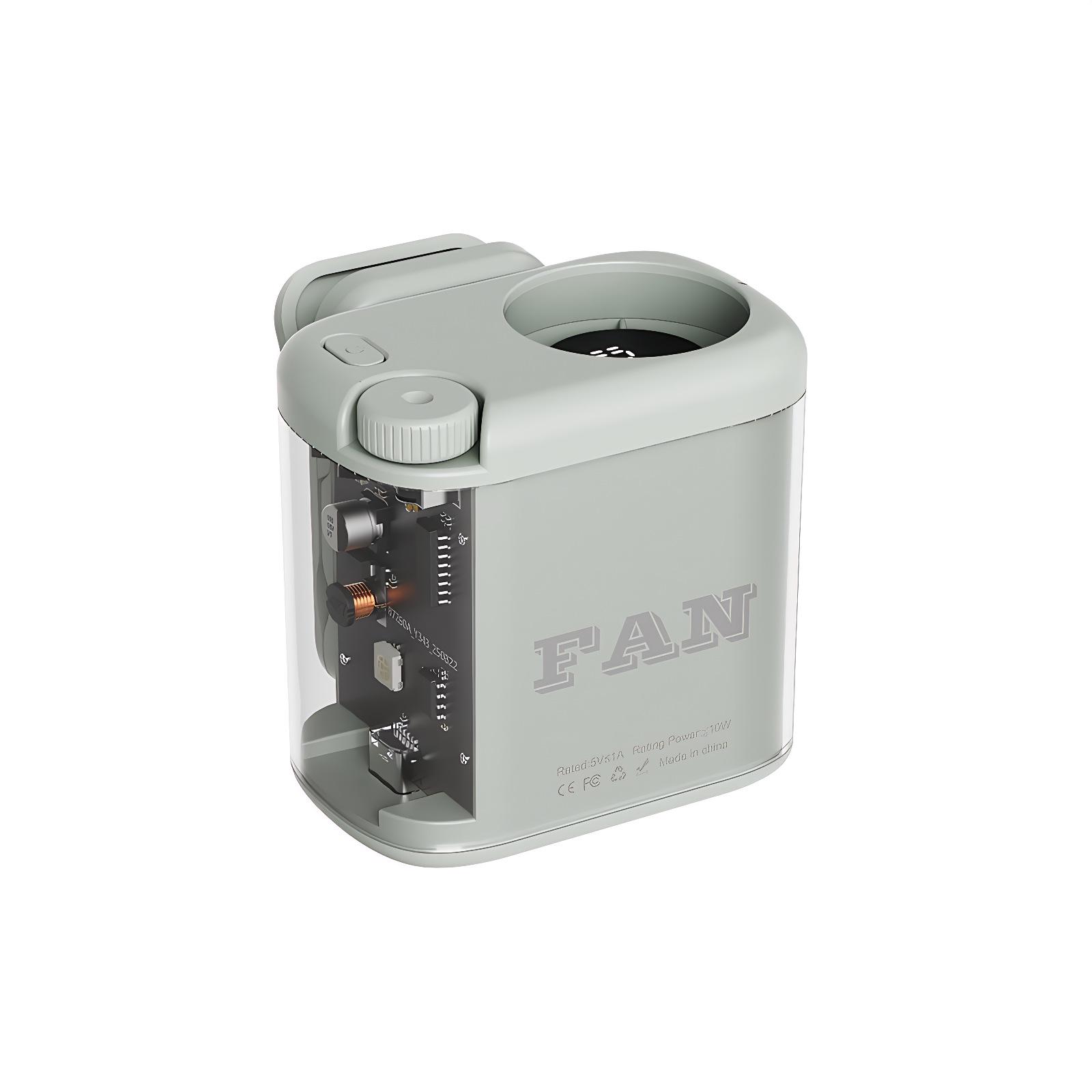 2026 USB Portable Waist Clip Fan with LED Display & Adjustable Speed 1800mAh