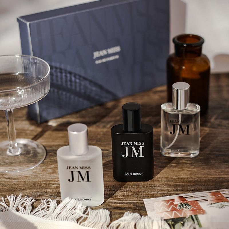 (Pack of 3) Men's perfume set, long-lasting fragrance, non-irritating and not rich, a total of 90ml, floral and fruity notes/suitable for daily use