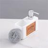 Kitchen Soap Dispenser Set with Sponge Caddys 2in1 Kitchen Soap Dispenser Set for Kitchen Sink,Bathroom Kitchen Gadgets