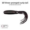 4-6.5cmLure Soft Bait Set80PCSThree-pronged Tail Curled Tail Maggot Bionic Fake Bait for Bass and Pike Specialized Lure