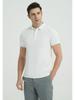230g Double-sided Cotton Air-layer Shirt-collar Short-sleeve T-shirt Solid Color Minimalist Lightweight Breathable Business T-shirt