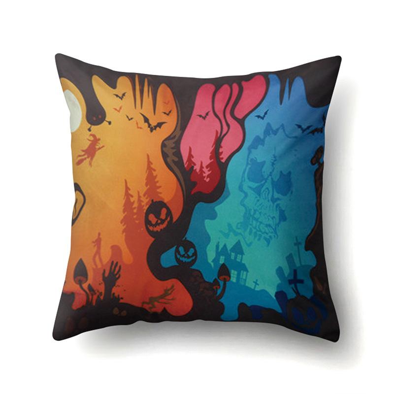 Halloween Polyester Kissenbezug Auto Lendenkissen Kürbis Sofa Kissenbezug Heim Wohnzimmer Kissenbezug