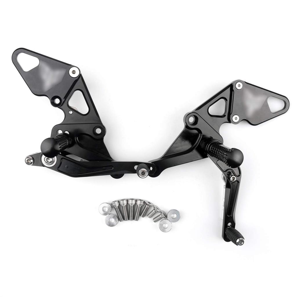 Bruce Shark Back Steps for Yamaha Back Step Kit CNC Adjustable Rear Set Footpegs Pedals Black & MT-07 FZ-07 2014-2020