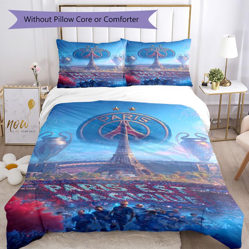 Paris Saintgermain Bedding Set Suitable For Bedrooms Soft Fabric Christmas Gift