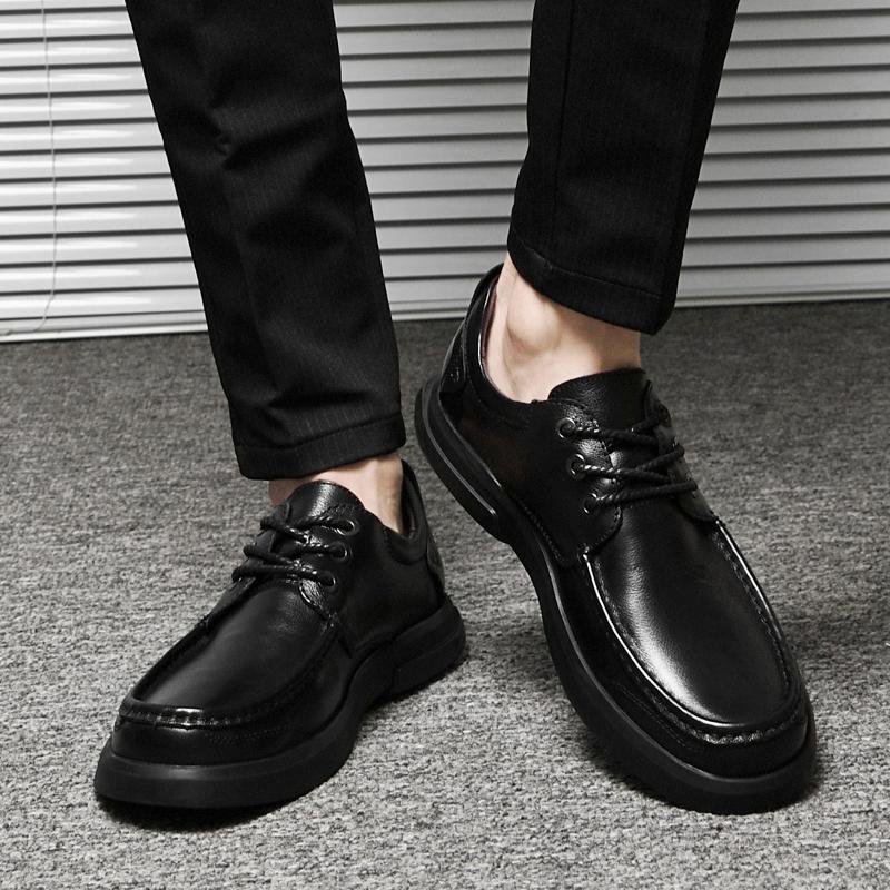 Boty z pravé kůže Pánské Ručně vyráběné Slip On Business Neformální kožené boty Klasické měkké prodyšné pánské boty ploché