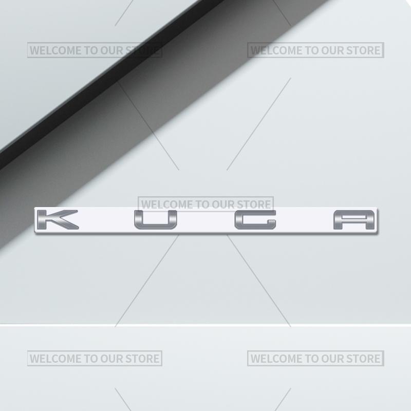 BLFE6 3D Car Styling For Ford Kuga Letter Emblem ST MK2 MK3 Badge Metal Stickers Rear Trunk Decals Auto Accessories