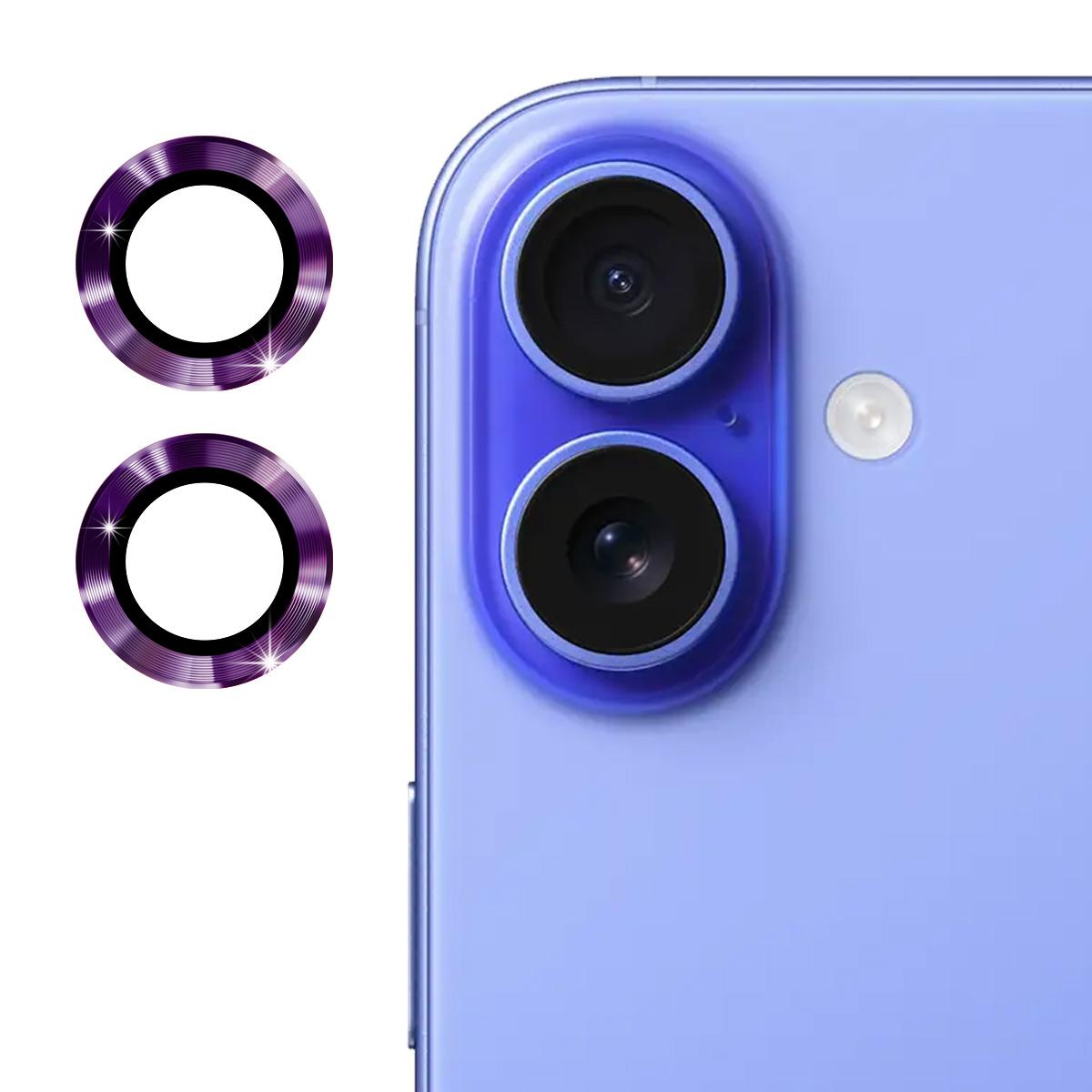 

ENKAY HAT PRINCE 1 Комплект Для iPhone 16/16 Plus Пленка на Объектив Камеры Высокоалюминиевый Кремниевый Стеклянный Защититель Объектива C