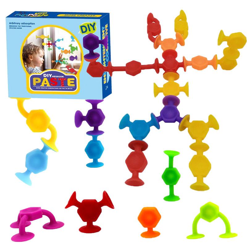 Sticky Suction Cup Building Blocks: Versatile DIY Educational Toys for Kids