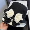 Elegant Color Matching Bow Fisherman's Hat Children's Spring and Summer New Sunshade Basin Hat