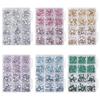 12 Grid/box Nail Art Jewelry Nail Diamond Flat Bottom Color Rhinestone Irregular Resin Mixed Nail Diamond