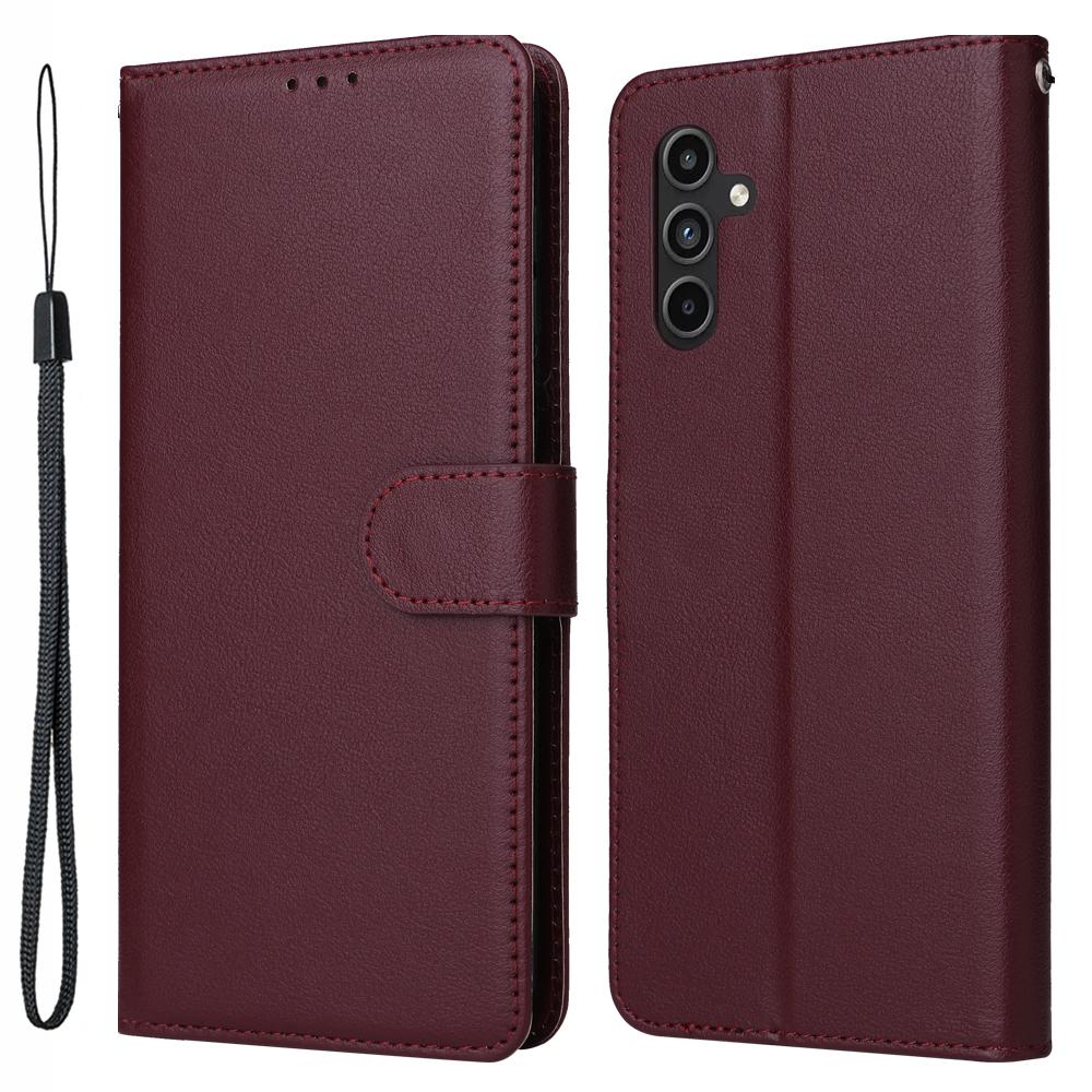 Etui na Samsung Galaxy A15 4G, skórzane PU, z podstawką, ochraniacz na telefon z 3 przegródkami na karty