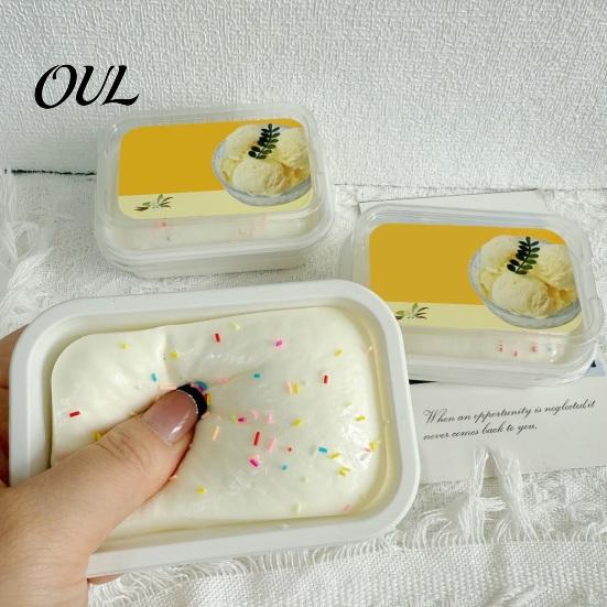 Stress Reduction Gadget Ice Cream Cake Squeeze Toy, Slow Rising Sensory Toy Relief Simulation Dessert Food Pinch for Anxiety Relieving Anti-stress