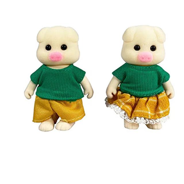 Non-Toxic Simulation Forest Rabbit Family Diy Playset Mini Rabbit Bear Figure Toy Dolls Kids Gifts