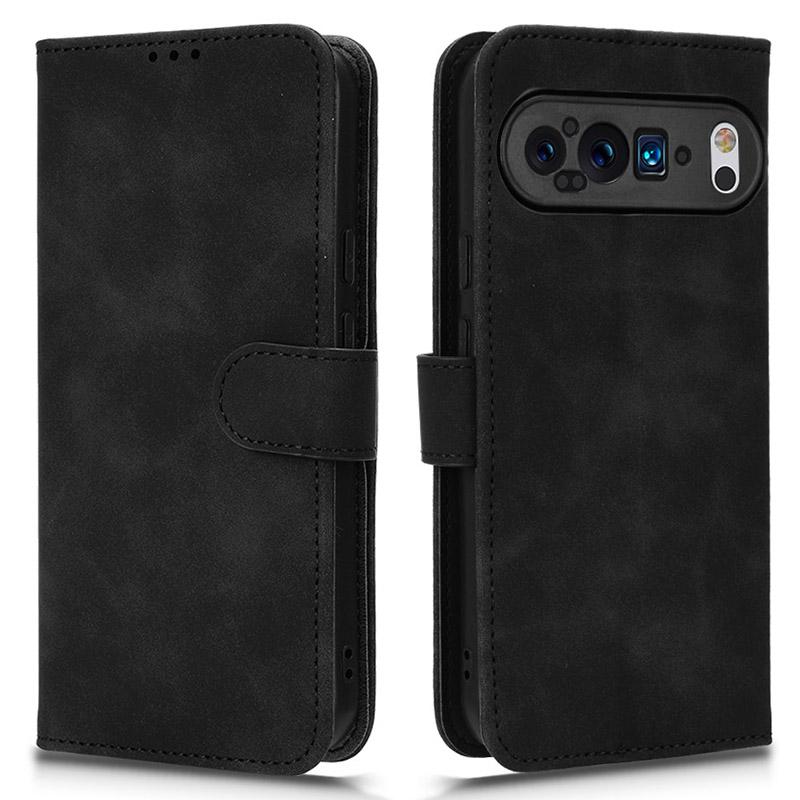 

For Google Pixel 9 Pro XL Case Wallet PU Leather Flip Magnetic Closure Phone Cover Black