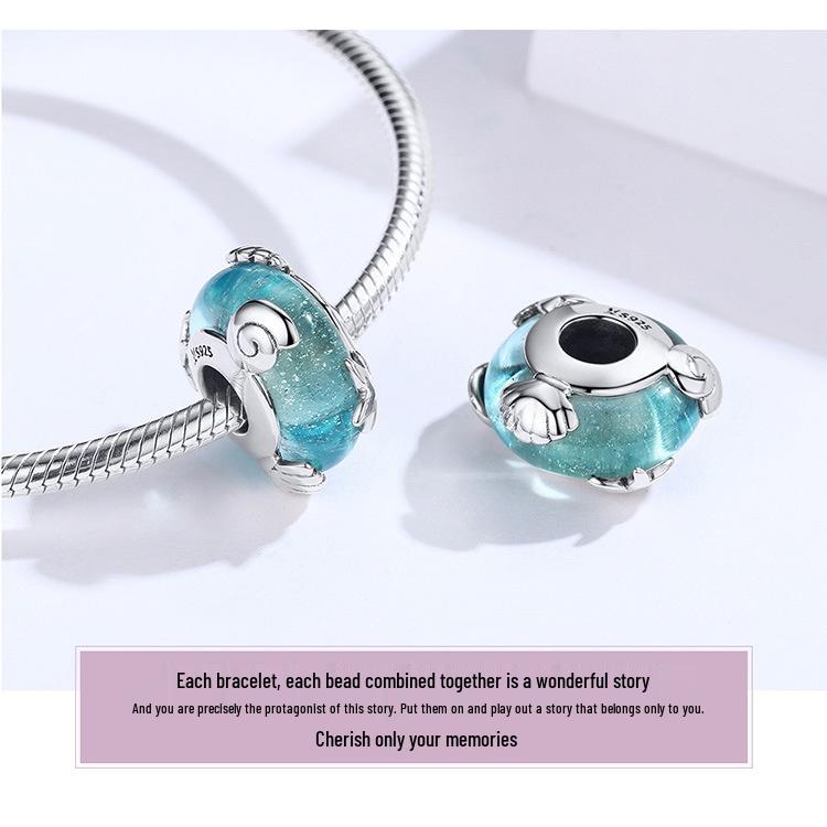S925 Sterling Silver Ocean World Beaded Glass Jewelry