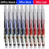 3-100 Pcs Straight Liquid Ball Pen Signature Gel Pen 0.5mm Black Blue Ink School Office Ball Pen School Office Supplies Writing