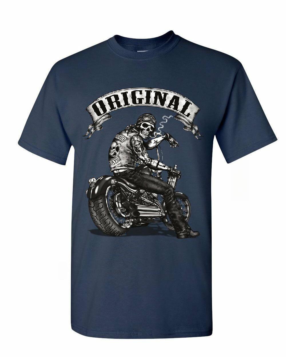 

2026 New Original Biker Skull TShirts Ride or Die Route 66 Motorcycle Mc New T Shirt Men Summer Design T Shirt 4XL