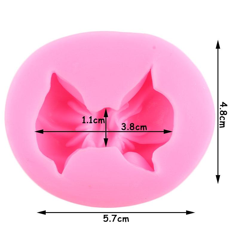 Mini Bowknot Silicone Mould Bows Cupcake Border Moulds Fondant Chocolate Gumpaste Mould Candy Clay Mould Cake Decorating Tools DIY Baking Accessories