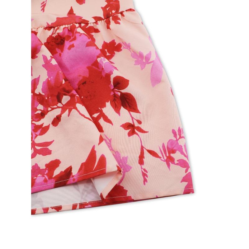 Spring and Autumn Women's Long Sleeve Printed Dress Slim Temperament Mid-Length Dresses