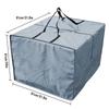 Square Cushion Storage Bag, Waterproof Protective Cover with Zipper and Handle, Garden Furniture, Seat Suitcase