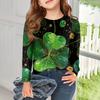 Girls Long Sleeve T Shirts Kids Fall Tops Crewneck Printed Basic Tees Saint Patrick's Day