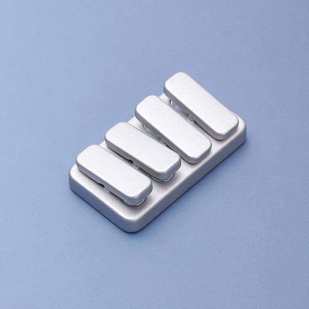 Klaviertasten Design Fidget Slider Rechteckige Form Wippenmechanismus Mini Sensorisches Spielzeug Tragbar Zinklegierung Fidget Push Karte