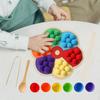 Rainbow Peg Board Counting Matching Beads Educational Toys Gifts
