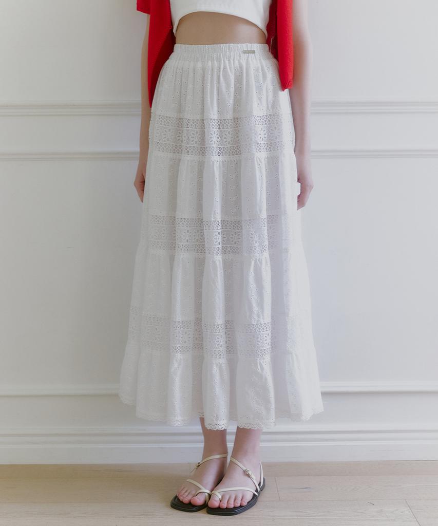 Micene Lea Lace Long Skirt