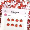 20 stuks 3D Gesimuleerde Rode Appel Hars Nagellak Kunst Decoraties Schattige Creatieve Fijne Sprankelende Appel Nagel Charms Voor Diy Haarpin Nagels