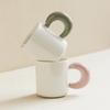 Contrasting Color Handle Cup Ceramic Mug Water Cup Simple Style Coffee Cup Household Teacup Breakfast Cup