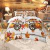 Homewish Harvest Pumpkin Duvet Cover Set Happy Fall'Y All Bedding Set Thanksgiving Theme Bed Set Room Decor
