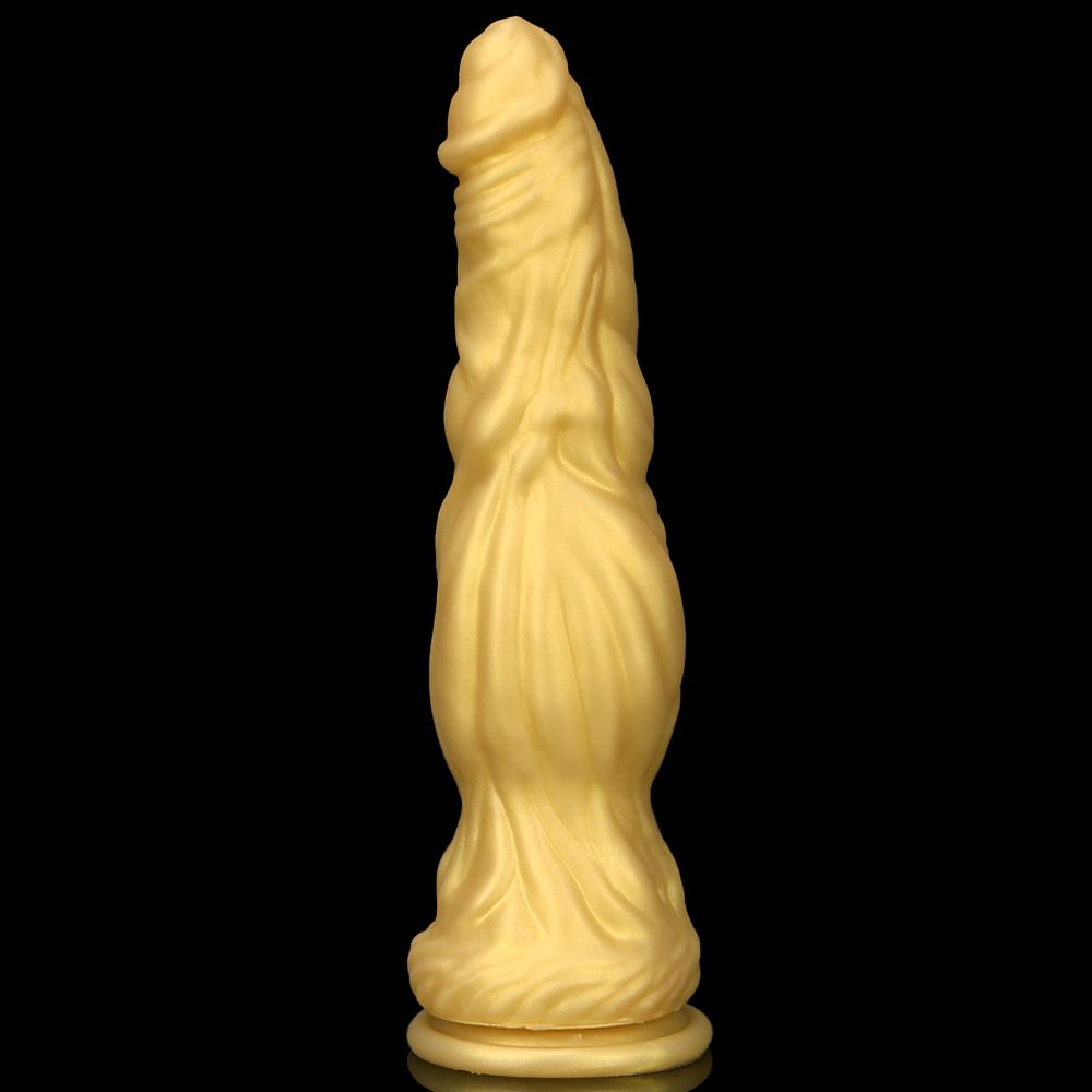 Zlatá silikonová měkká masturbační hůl Sexuální hračky simulační dildo Pussy Erotic Appliances