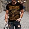 Vintage T-shirts For Male Streetwear Motorcycle Graphic Men's Short Sleeve Man Clothing Hip Hop T-shirt Loose Top Harajuku Tees