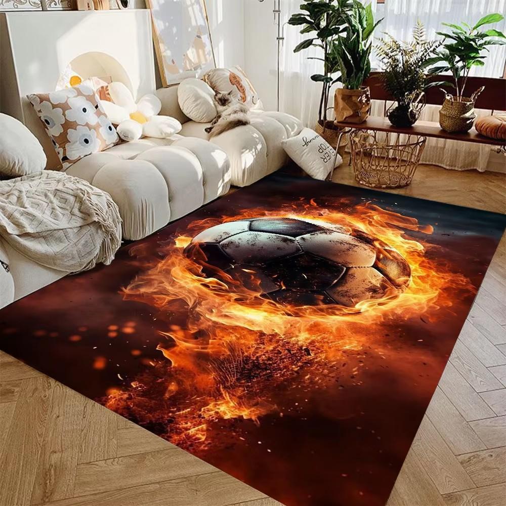 3D kulový fotbalový koberec Podložka na podlahu do obývacího pokoje Protiskluzová rohožka do ložnice Omyvatelný koberec do předsíně Domácí dekorace Koberec do dětského herního koutku