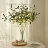 LED Olivenzweig Lichterkette - Dekorativer Blumiger Plastik Zweig für Zuhause, Weihnachten, Halloween, Kaffeehaus-Vase & Tischdekoration