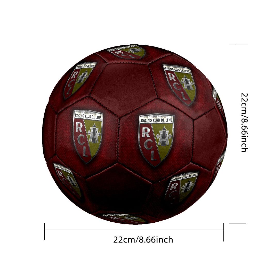 RC Lens Size 5 Soccer Ball, Machine-Stitched PVC, Durable & High Bounce, All Ages Fit, fan merchandise, matches & outdoor use.
