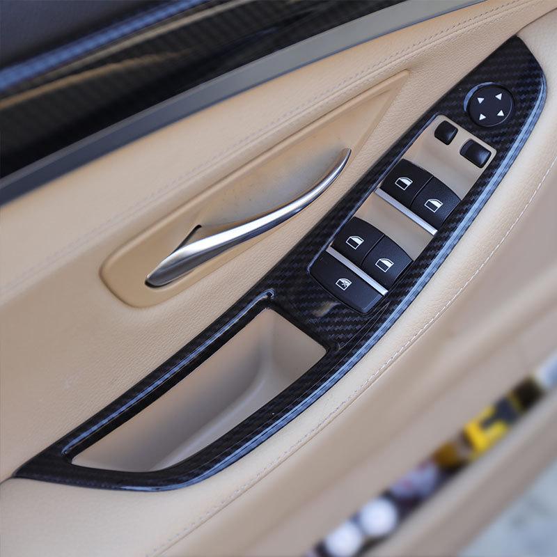 5 Series Carbon Fiber Interior Trim: 525li/530le Console Shifter & Door Panel Decorative Sticker (G38/F18)