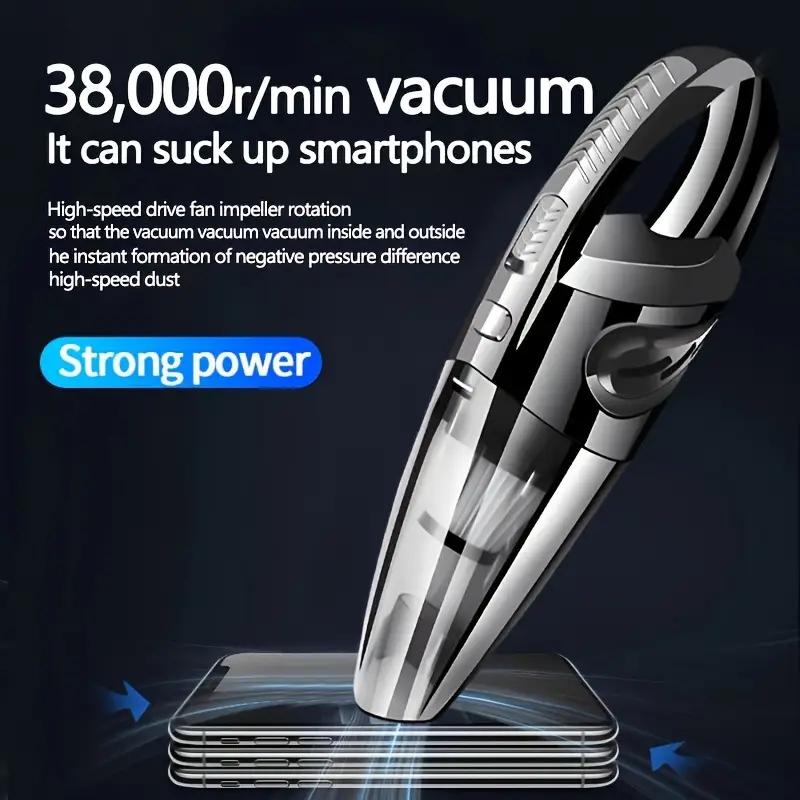 Powerful Portable Cordless Vacuum Cleaner Large Capacity, Aluminum Blade Suction Port, Upgraded Large Battery Suitable For Home And Car Cleaning