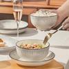 Jingdezhen Ceramic 8-inch Dinner Plate Set (5-pack)