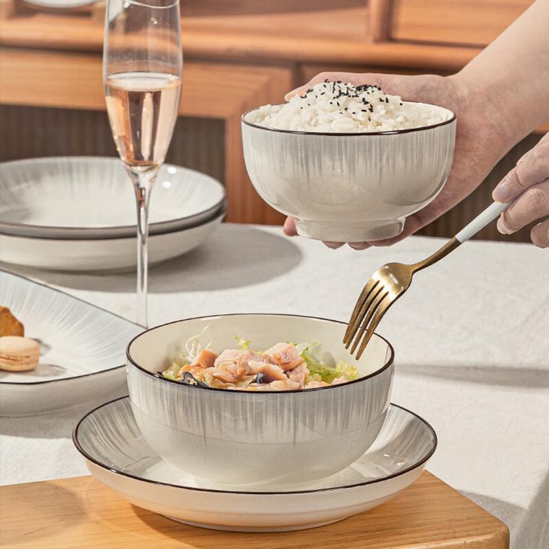Jingdezhen Ceramic 8-inch Dinner Plate Set (5-pack)