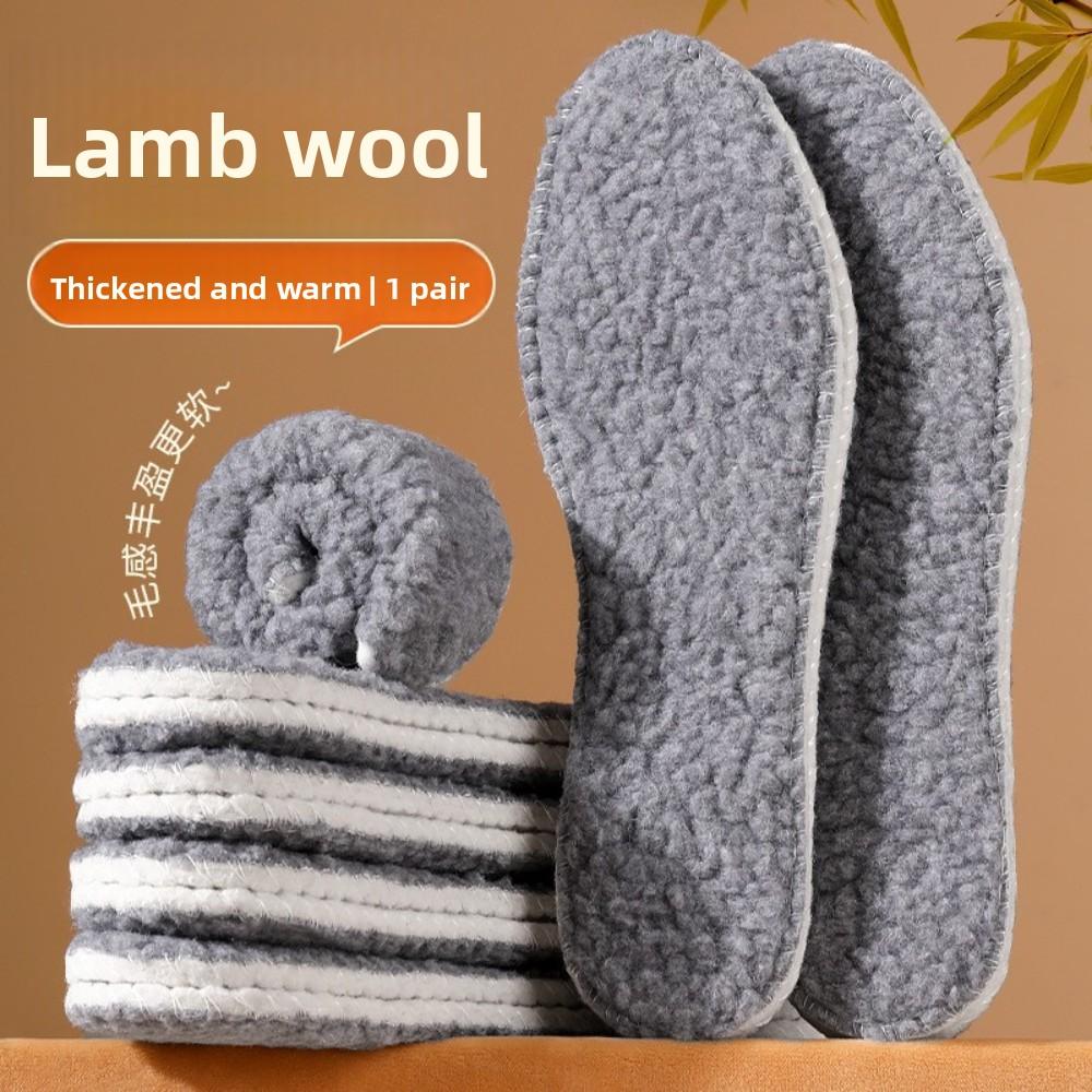 

6 шт. Толстые флисовые зимние стельки – Теплые, впитывающие пот и утепленные для сноубордических ботинок, мужские и женские 39 серый